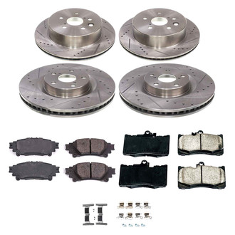 Callahan Brake Parts® - Drilled and Slotted Front and Rear Brake Kit