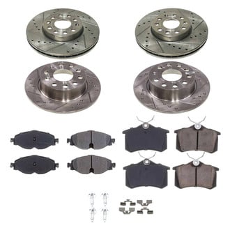Callahan Brake Parts® - Drilled and Slotted Front and Rear Brake Kit