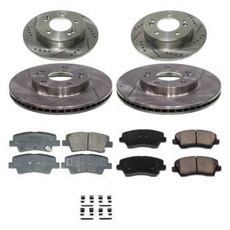 Callahan Brake Parts® - Drilled and Slotted Front and Rear Brake Kit