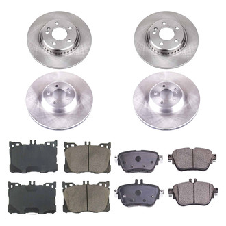 Callahan Brake Parts® - Plain Front and Rear Brake Kit