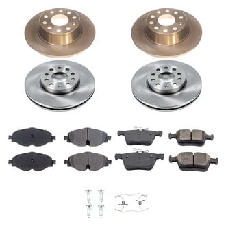 Callahan Brake Parts® - Plain Front and Rear Brake Kit