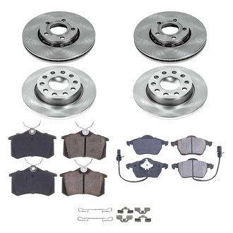 Callahan Brake Parts® - Plain Front and Rear Brake Kit