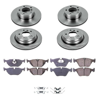 Callahan Brake Parts® - Plain Front and Rear Brake Kit