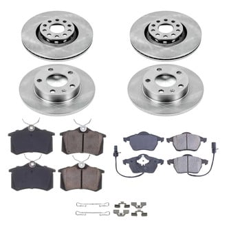 Callahan Brake Parts® - Plain Front and Rear Brake Kit