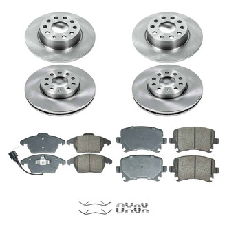 Callahan Brake Parts® - Plain Front and Rear Brake Kit