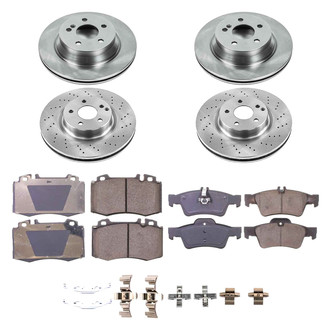 Callahan Brake Parts® - Plain Front and Rear Brake Kit