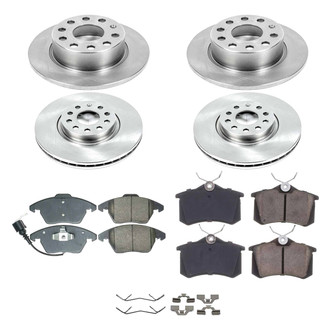 Callahan Brake Parts® - Plain Front and Rear Brake Kit