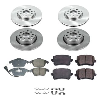 Callahan Brake Parts® - Plain Front and Rear Brake Kit