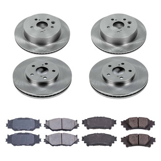 Callahan Brake Parts® - Plain Front and Rear Brake Kit