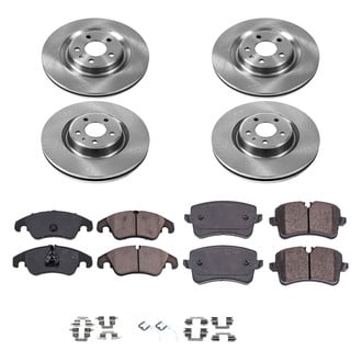 Callahan Brake Parts® - Plain Front and Rear Brake Kit