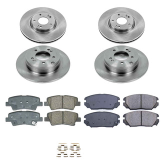 Callahan Brake Parts® - Plain Front and Rear Brake Kit