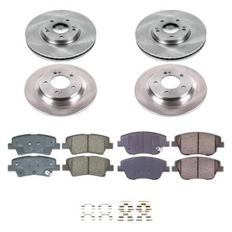 Callahan Brake Parts® - Plain Front and Rear Brake Kit