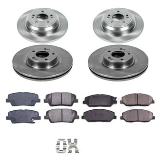 Callahan Brake Parts® - Plain Front and Rear Brake Kit
