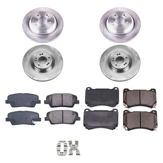Callahan Brake Parts® - Plain Front and Rear Brake Kit