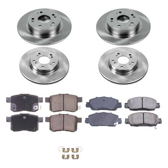 Callahan Brake Parts® - Plain Front and Rear Brake Kit