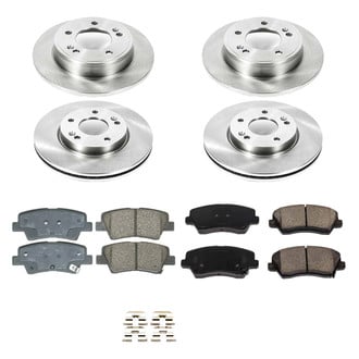 Callahan Brake Parts® - Plain Front and Rear Brake Kit