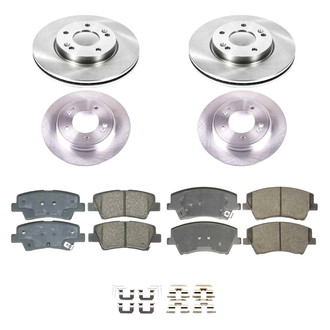Callahan Brake Parts® - Plain Front and Rear Brake Kit