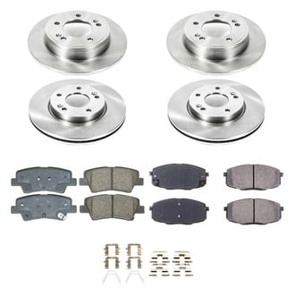 Callahan Brake Parts® - Plain Front and Rear Brake Kit