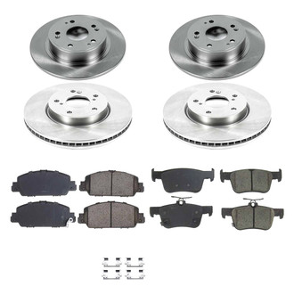 Callahan Brake Parts® - Plain Front and Rear Brake Kit