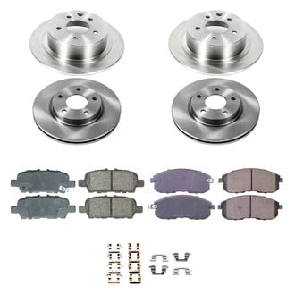 Callahan Brake Parts® - Plain Front and Rear Brake Kit