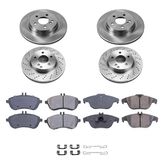 Callahan Brake Parts® - Plain Front and Rear Brake Kit
