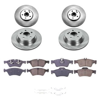 Callahan Brake Parts® - Plain Front and Rear Brake Kit