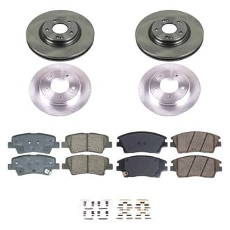 Callahan Brake Parts® - Plain Front and Rear Brake Kit
