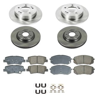 Callahan Brake Parts® - Plain Front and Rear Brake Kit