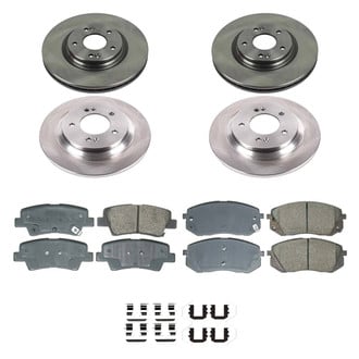 Callahan Brake Parts® - Plain Front and Rear Brake Kit
