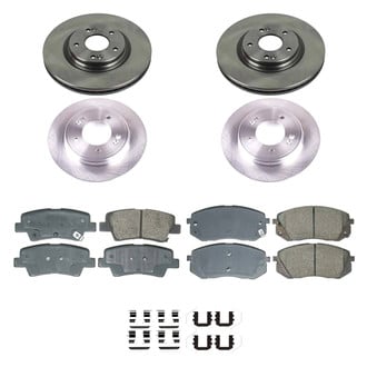 Callahan Brake Parts® - Plain Front and Rear Brake Kit