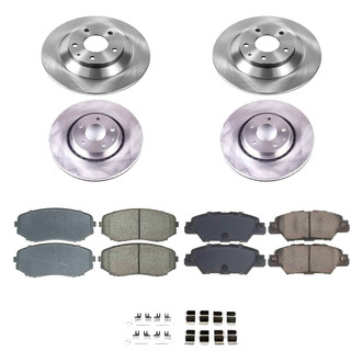 Callahan Brake Parts® - Plain Front and Rear Brake Kit