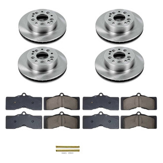 Callahan Brake Parts® - Plain Front and Rear Brake Kit