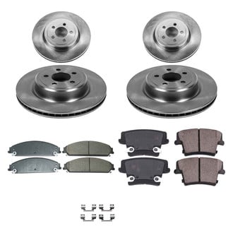 Callahan Brake Parts® - Plain Front and Rear Brake Kit