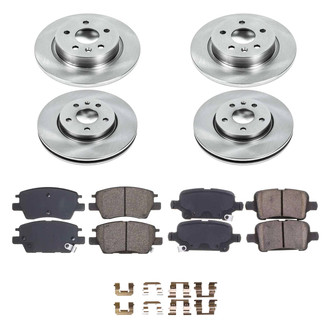 Callahan Brake Parts® - Plain Front and Rear Brake Kit