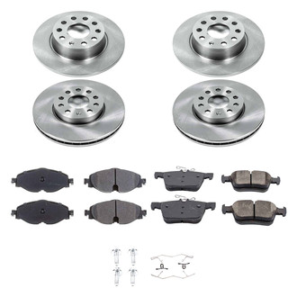 Callahan Brake Parts® - Plain Front and Rear Brake Kit