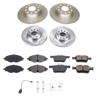 Callahan Brake Parts® - Drilled and Slotted Front and Rear Brake Kit