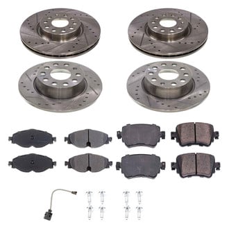 Callahan Brake Parts® - Drilled and Slotted Front and Rear Brake Kit