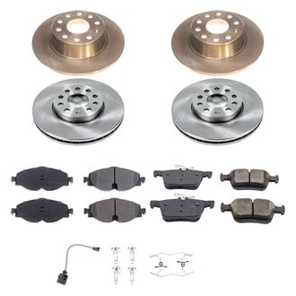 Callahan Brake Parts® - Plain Front and Rear Brake Kit