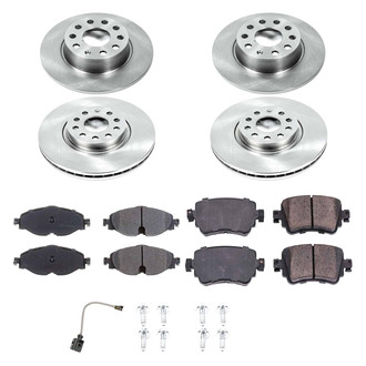 Callahan Brake Parts® - Plain Front and Rear Brake Kit