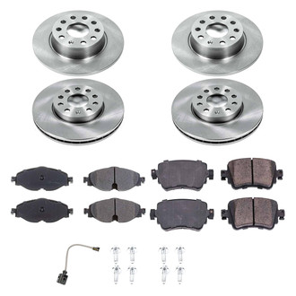 Callahan Brake Parts® - Plain Front and Rear Brake Kit