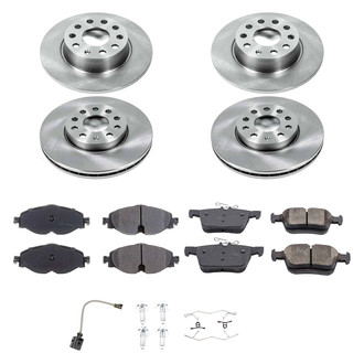 Callahan Brake Parts® - Plain Front and Rear Brake Kit