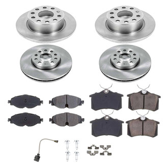 Callahan Brake Parts® - Plain Front and Rear Brake Kit