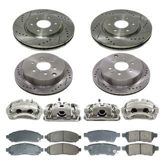 Callahan Brake Parts® - Drilled & Slotted Brake Kit with Calipers