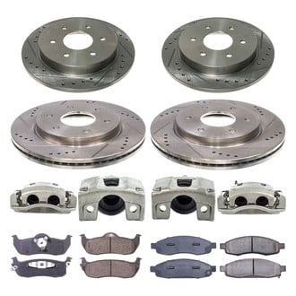 Callahan Brake Parts® - Drilled and Slotted Brake Kit with Calipers