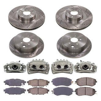 Callahan Brake Parts® - Drilled and Slotted Brake Kit with Calipers