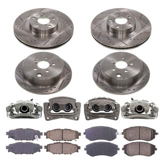 Callahan Brake Parts® - Drilled and Slotted Brake Kit with Calipers
