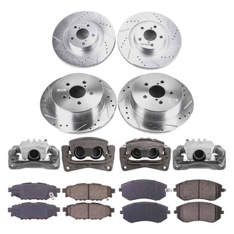 Callahan Brake Parts® - Drilled and Slotted Brake Kit with Calipers