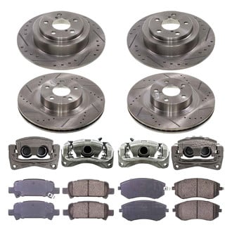 Callahan Brake Parts® - Drilled & Slotted Brake Kit with Calipers