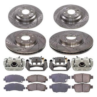 Callahan Brake Parts® - Drilled and Slotted Brake Kit with Calipers