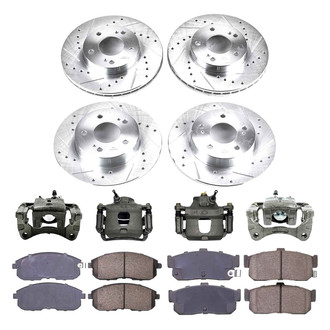 Callahan Brake Parts® - Drilled and Slotted Brake Kit with Calipers